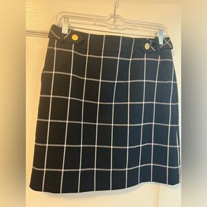 EUC LOFT WINDOWPANE MINI SKIRT